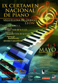 Cartel del Certamen de Piano 2007