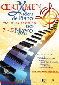 Cartel del Certamen de Piano 2008