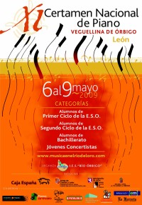 Cartel del Certamen de Piano 2009