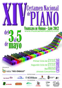 Cartel del Certamen de Piano 2012